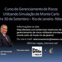 Últimas vagas: Curso de Gerenciamento de Riscos Utilizando Simulação de Monte Carlo – 29 e 30/09/2016 em Niterói – RJ
